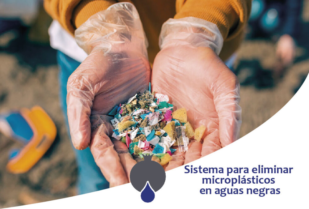 sistema para eliminar microplásticos en aguas residuales