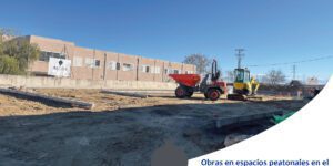 Obras en espacios peatonales en el Centro de Estancia diurna de Moraleda de Zafayona