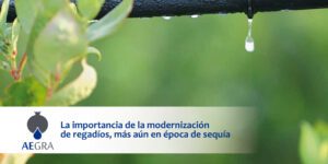 La importancia de la modernización de regadíos, más aún en época de sequía.