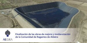 Finalización de las obras de mejora y modernización de la Comunidad de Regantes de Aldeire