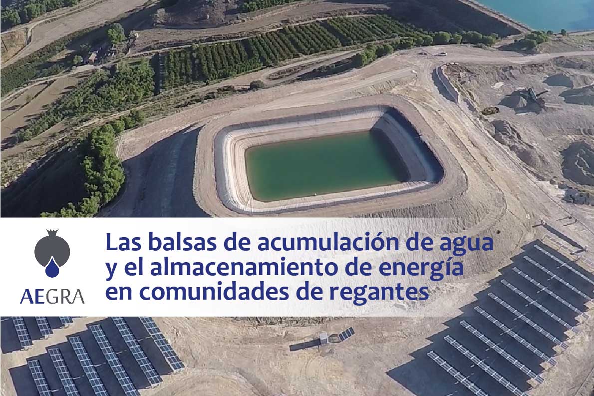 Las balsas de acumulación de agua y el almacenamiento de energía en comunidades de regantes