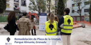 Avance en las obras de la Plaza de la Unidad de Granada desarrolladas por AEGRA